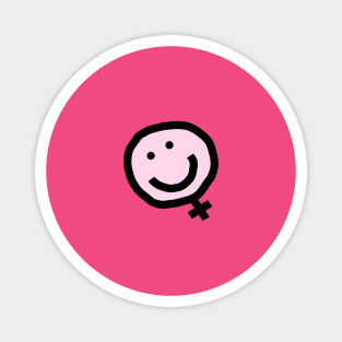 Minimal Feminist Female Smile Magnet